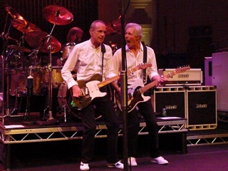 Francis and Andy bashing their guitars at the BBC